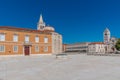 Zeleni trg square in Zadar with Saint Donatus church, Saint Marija church and Archaeological museum Royalty Free Stock Photo