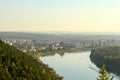 Zelenogorsk and the river Kan Royalty Free Stock Photo