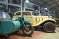 Soviet motorcycle `Ural` and German car Hanomag Rekord Diesel Typ D