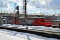 Zelenograd, Russia - February 27. 2016. Suburban railway station in Kryukovo