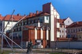 ZELENOGRADSK, KALININGRAD REGION, RUSSIA - APRIL 02, 2019: View of the hotel Sambia on the Baltic Sea coast in famous resort Royalty Free Stock Photo