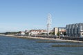 Zelenogradsk, Kaliningrad region, Russia, June 29, 2021 - View of the beach, the promenade and the Ferris wheel