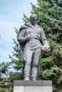 Close-up of soldier at monument of Great Patriotic War