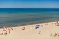 Zelenogradsk-Russia-June 27, 2020: Beach on the EFA dune on the Curonian spit