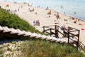Zelenogradsk-Russia-June 27, 2020: Beach on the EFA dune on the Curonian spit