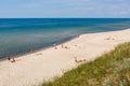 Zelenogradsk-Russia-June 27, 2020: Beach on the EFA dune on the Curonian spit