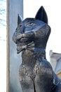 ZELENOGRADSK, RUSSIA. Monument to the Zelenograd cats, portrait