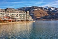 ZELL AM SEE, AUSTRIA - January 15th, 2020: Grand Hotel Zell an See by Zeller lake