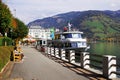 ZELL AM SEE, AUSTRIA, 14 OCTOBER, 2018: Touristic ship on Zeller Lake.