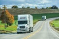 Zeller Semi Truck Driving Down Road Royalty Free Stock Photo