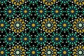 Zellige tile. Moroccan seamless pattern. Razil Moorish background. Islamic texture. Celadon abstract.