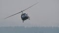 Vietnam war era military helicopters in flight