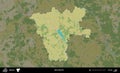 Zelva District highlighted, Belarus. Topographic Humanitarian Royalty Free Stock Photo