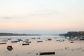 Zemun Quay Zemunski Kej in Belgrade, Serbia, on the Danube river, seen in autumn, at sunset.