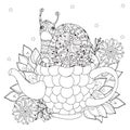Zen art stylized snail