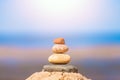 Small pile of balanced stones Royalty Free Stock Photo