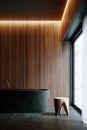 Zen Bathroom Bathtub Timber Slats Battens
