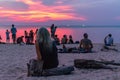 Zen Beach sunset Koh Phangan Thailand Royalty Free Stock Photo