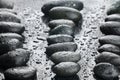 Zen black stones Royalty Free Stock Photo