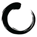 Zen Brush Enso Circle Vector Illustration Art