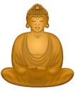 Zen Buddha in Sitting Position Royalty Free Stock Photo