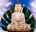 Zen of a buddha, vivid colors, natural tone Royalty Free Stock Photo