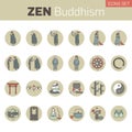 Zen Buddhism Icon Set