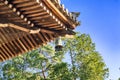 Zen Buddhism temple architecture details with traditional bell at Nanzen-ji temple in Kyoto