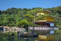 Zen Buddhist temple Kinkaku-ji (Temple of the Golden Pavilion). Kyoto. Japan Royalty Free Stock Photo