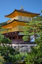 Zen Buddhist temple Kinkaku-ji (Temple of the Golden Pavilion). Kyoto. Japan Royalty Free Stock Photo