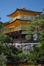 Zen Buddhist temple Kinkaku-ji (Temple of the Golden Pavilion). Kyoto. Japan Royalty Free Stock Photo