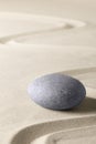 Zen budhism meditation stone and sand