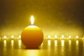 Zen with candle light Royalty Free Stock Photo