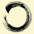 Zen Circle Enso Brush Japan Japanese Painting Traditional Art Illustration Vector Design