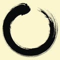 Zen Circle Enso Japanese Art Brush Painting Vector Design Icon Illustration Royalty Free Stock Photo