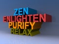 Zen and enlighten sign Royalty Free Stock Photo