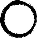 Zen Enso Symbol. Brush Drawn Buddhist Sign. Enso