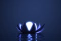 Zen flower lotus with glowing sphere Royalty Free Stock Photo