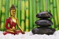 Zen garden with Buddha Royalty Free Stock Photo