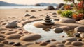 Zen garden detail Royalty Free Stock Photo