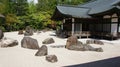 Zen Garden of Kongobuji Temple in Koyasan, Japan Royalty Free Stock Photo