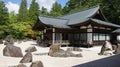 Zen Garden of Kongobuji Temple in Koyasan, Japan Royalty Free Stock Photo