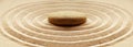 Zen garden meditation stone background with stones and lines in sand for relaxation balance and harmony spirituality or spa Royalty Free Stock Photo