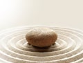 Zen garden meditation stone background with stones and lines in sand for relaxation balance and harmony spirituality or spa Royalty Free Stock Photo