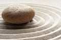 Zen garden meditation stone background with stones and lines in sand for relaxation balance and harmony spirituality or spa Royalty Free Stock Photo
