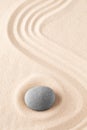 Zen garden meditation stone Royalty Free Stock Photo