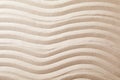 Zen garden pattern on sand as background, top view. Royalty Free Stock Photo