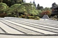 Zen garden with sand tower
