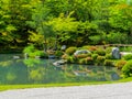 Zen Garden of Tenryu-ji, Heavenly Dragon Temple. In Kyoto, Japan Royalty Free Stock Photo