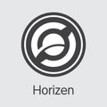 ZEN - Horizen. The Icon of Money or Market Emblem. Royalty Free Stock Photo